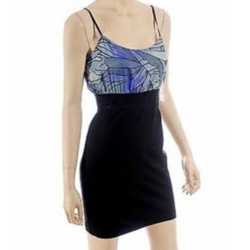 Free People Abstract Spaghetti Strap Mini Dress XS Vintage - Picture 8 of 8